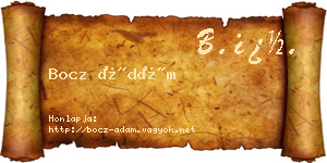 Bocz Ádám névjegykártya