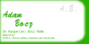adam bocz business card